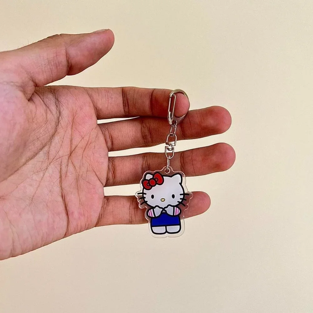 cute hello kitty keyring keychain